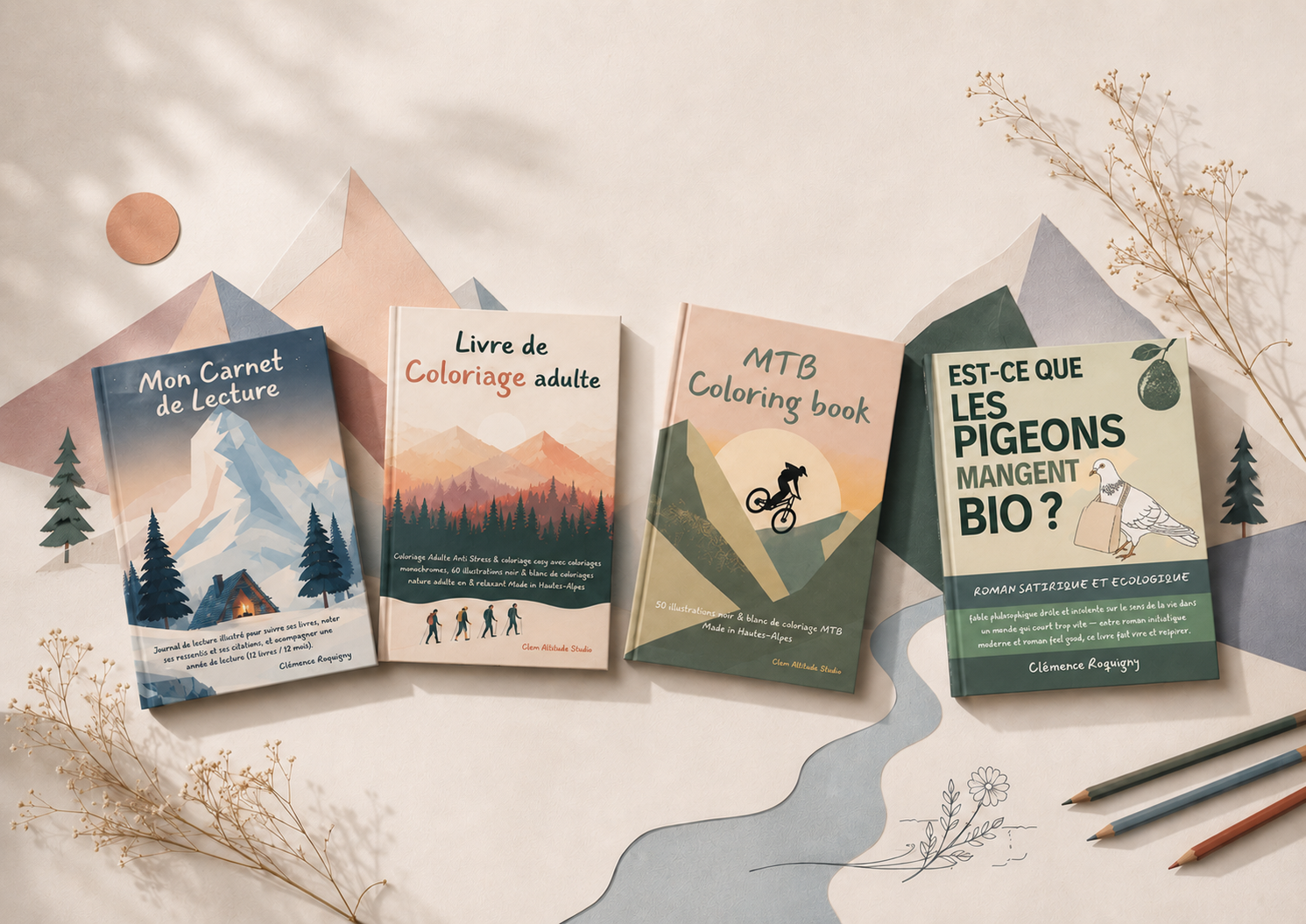 Mountain Stories — livres alpins illustrés et carnets de Clem Altitude Studio