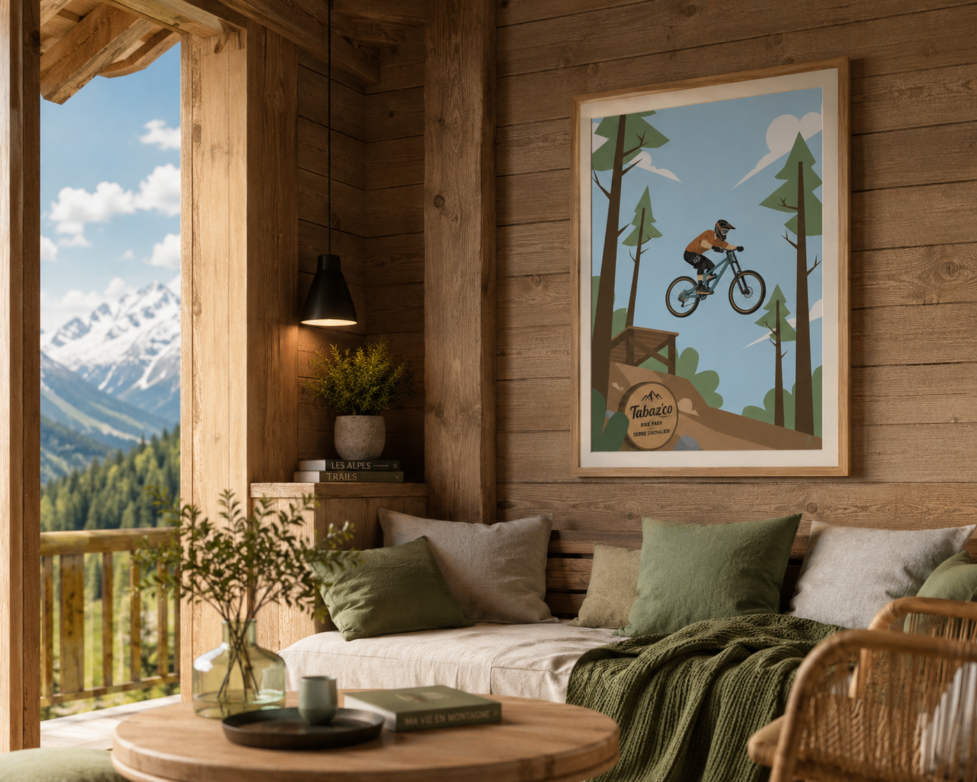 Affiche Clem Altitude Studio encadrée à Serre-Chevalier
