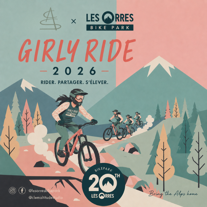 Œuvre carrée de la campagne alpine Girly Ride 2026