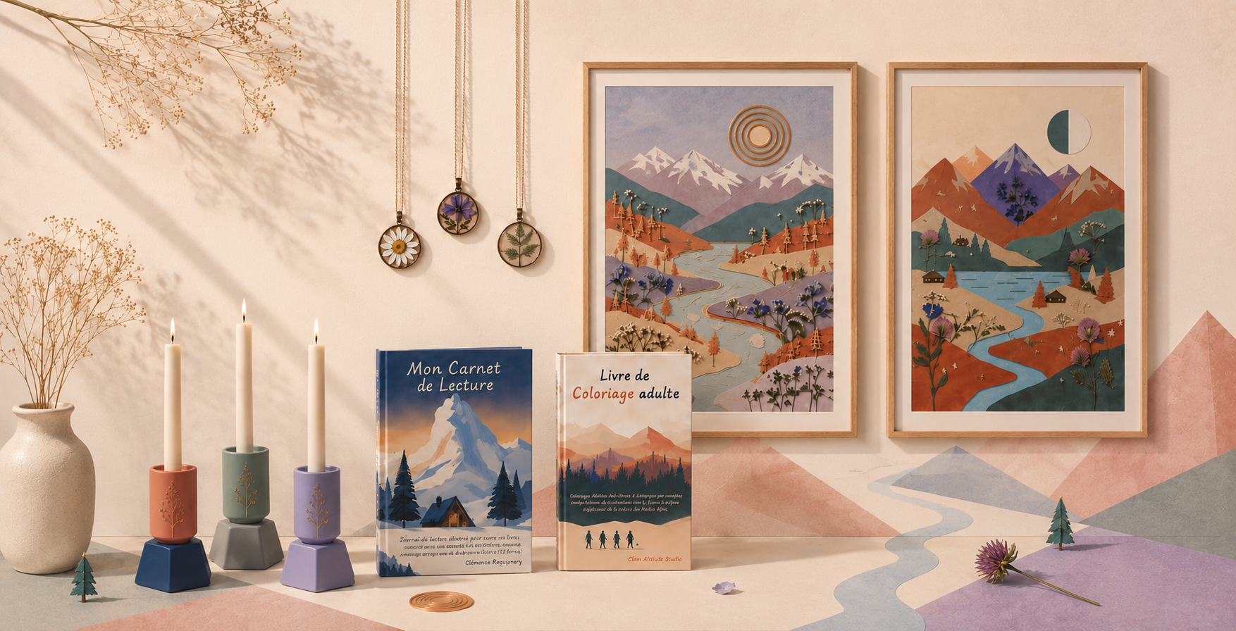 Bannière éditoriale Éditions Alpines — Clem Altitude Studio