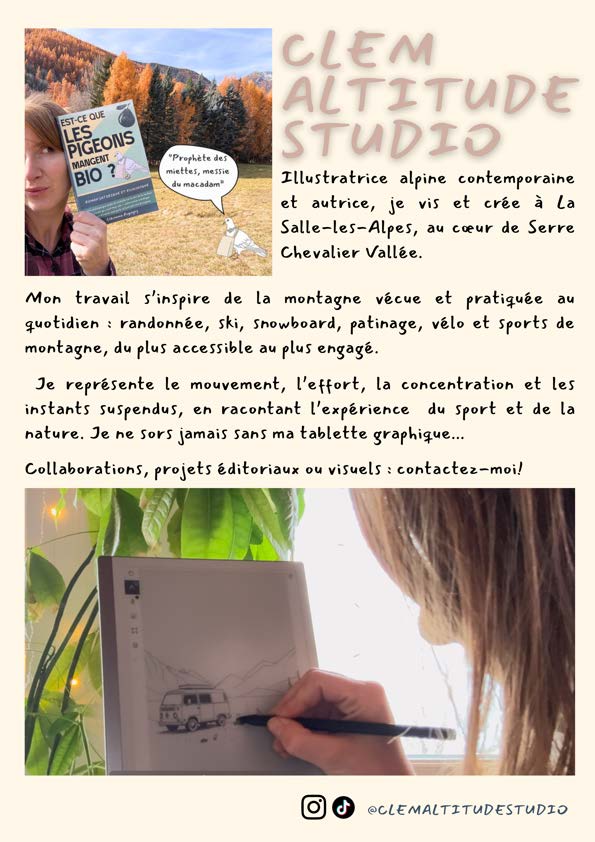 Clémence dans son atelier